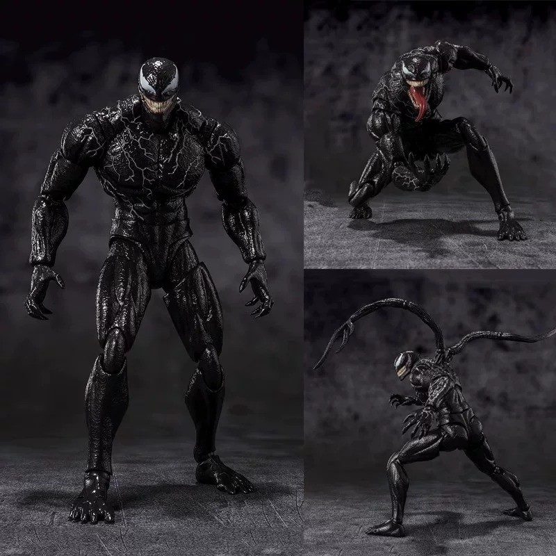 SHF Venom 3 ภาพยนตร์รุ่น Venom รูป Extraordinary Spiderman Multi-Joint เคลื่อนย้ายได้ของเล่นตกแต่ง