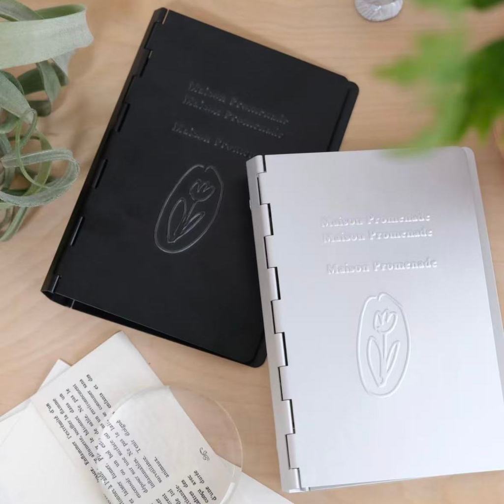 MP ทิวลิปอลูมิเนียมอัลลอยด์ a5 การ์ดหนังสือเชลล์ a6 Notepad สํานักงานธุรกิจที่ถอดออกได้ทํางานการประชุมบันทึกหนังสือ