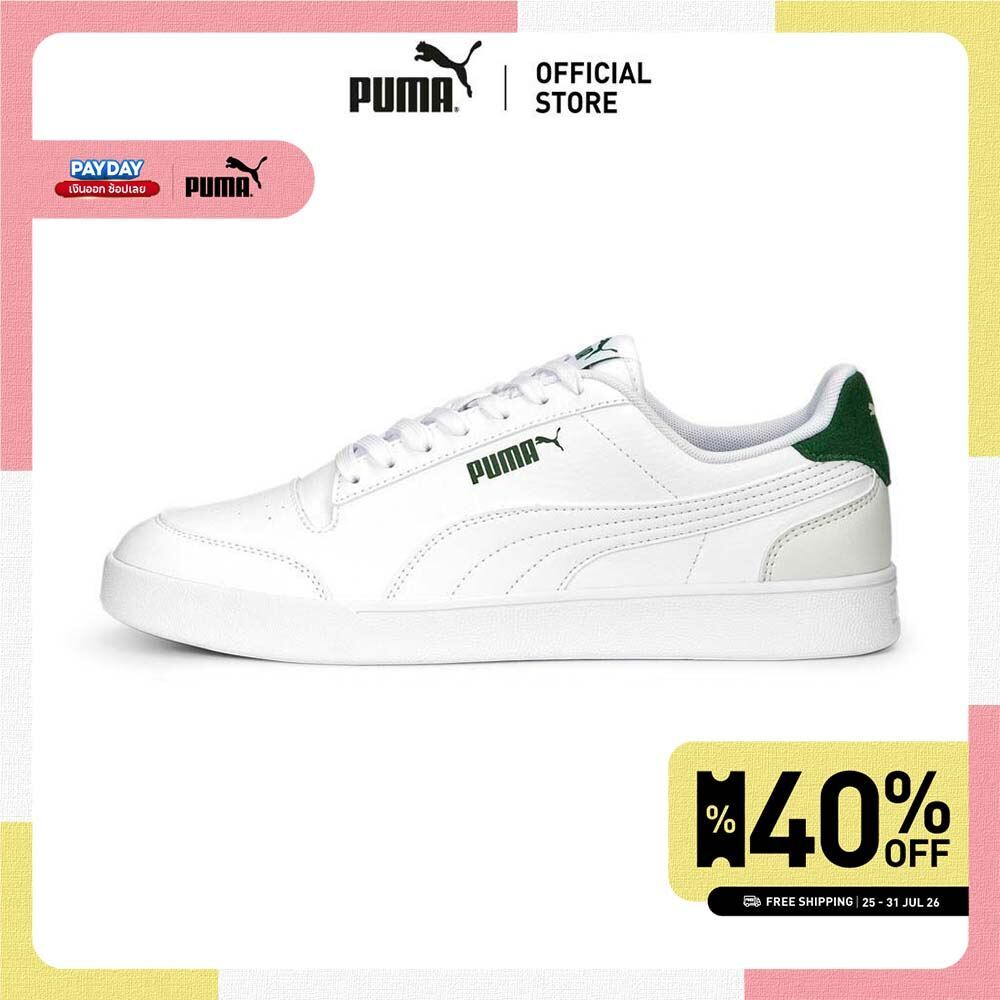 PUMA BASICS - รองเท้าผ้าใบ PUMA Shuffle สีขาว - 30966825