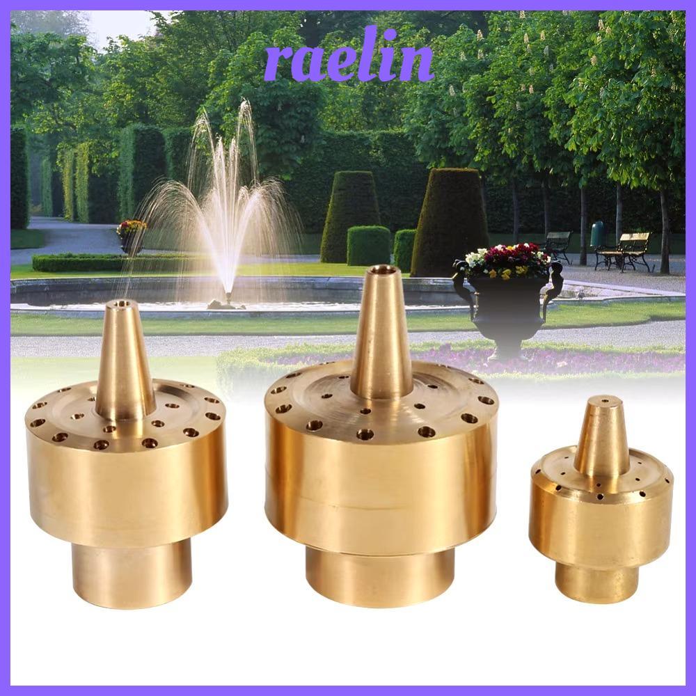 RAELIN Center หัวฉีดน้ําพุสไตล์ตรง, ทองเหลือง FNPT หัวฉีดคอลัมน์ดอกไม้สปริงเกลอร์, ทนทาน 1/2" 3/4" 1