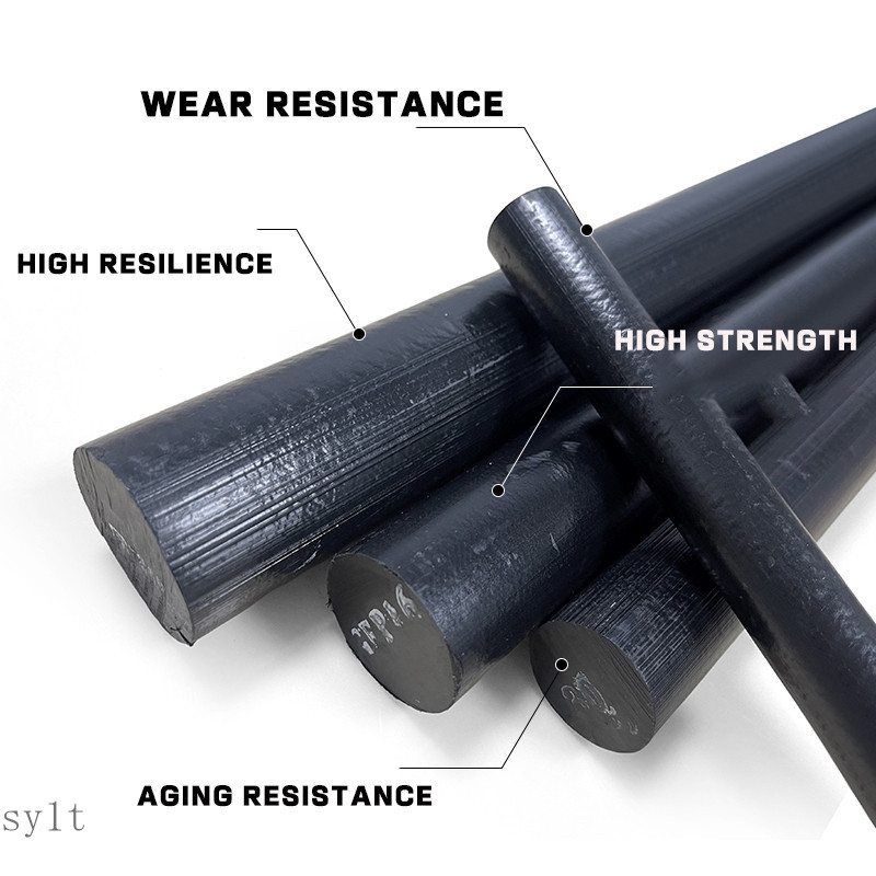 Black Plus Glass Fiber Nylon Rod pa66+gf30 เสริม pa6 Plus Fiber Nylon Rod ดัดแปลง High-Strength Wear