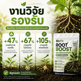 BioFix Root Boost ไมคอร์ไรซา ไมโครไรซ่า Mycorrhiza จุลินทรีย์ส่งเสริมการเจริญเติบโต เร่งราก โตไว ป้องกันโรครากเน่า