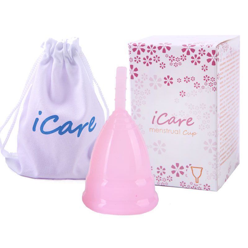 ICare ถ้วยประจําเดือนซิลิโคนเกรดบําบัดถ้วยประจําเดือนถ้วยดวงจันทร์ประจําเดือนใช้ผ้าอนามัยป้าเครื่องม