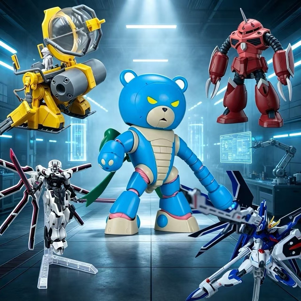 Feisheng ฟรี Magic Crab Bear Ba Mecha รุ่นเดสก์ท็อปตกแต่งคอลเลกชันประกอบรุ่น HG1/144 ของเล่นเด็ก