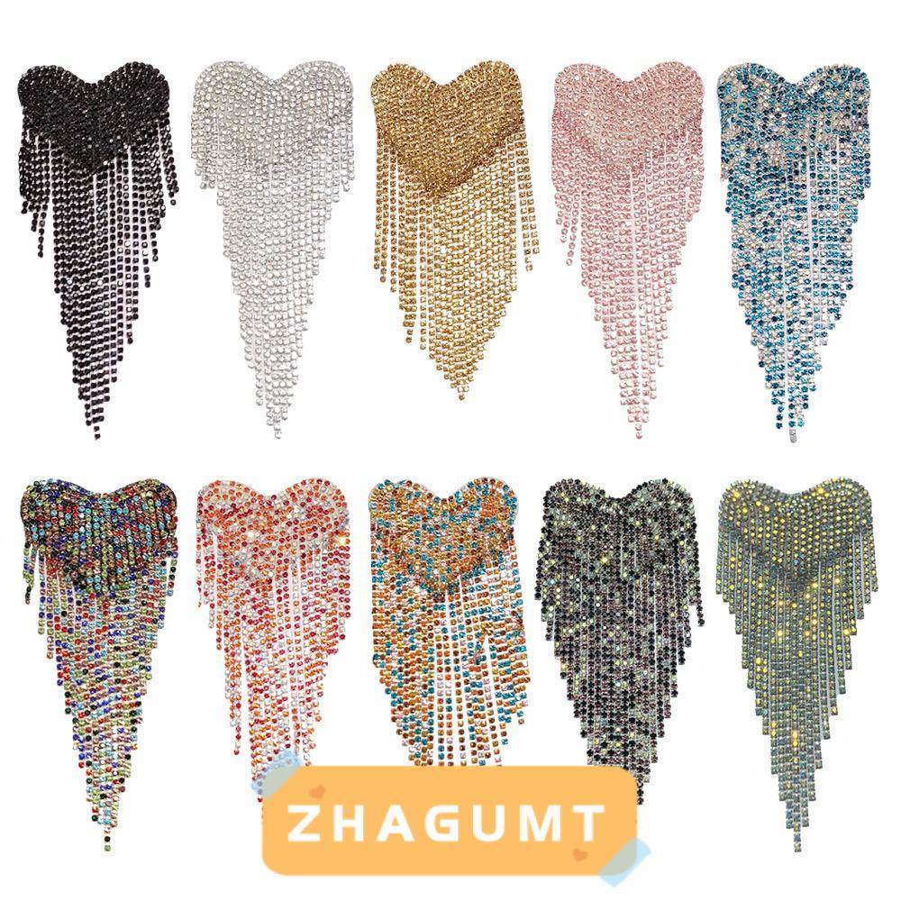 ZHAGUMT366KB พู่ Epaulette, Punk Retro หัวใจไหล่เครื่องประดับ,ที่ละเอียดอ่อนคลาสสิกลูกปัดยาวอุปกรณ์เสริมเสื้อผ้าผู้ชายผู้หญิง