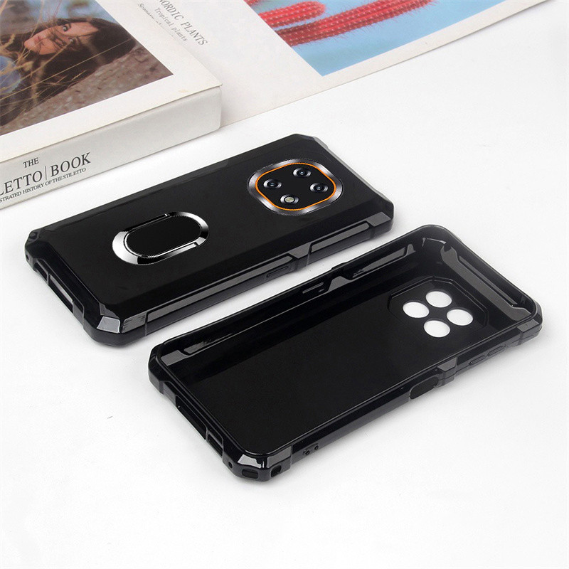 เคสโทรศัพท์ Cubot Kingkong ES 5 ซิลิโคนอ่อนนุ่ม Matte Full Protector กันกระแทกรถ Adsorb ผู้ถือแหวนปก