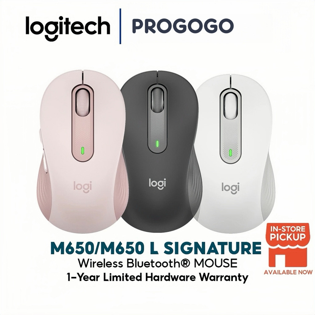 LOGITECH สินค้าสุดฮอตLogitech M650 M650L SilentTouch Mouse | แบต2ปี | โหมดคู่ | & GARANSI RESMI!