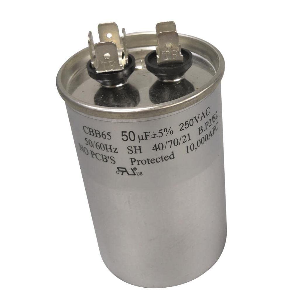 CBB65 250VAC 50uF Run Capacitor 50MFD 50 uF MFD 250V AC SH B.P2/S2 50x76mm 40/70/21 UL Listed