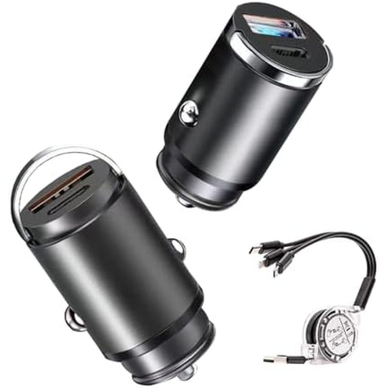 USB C Car Charger, Dual Port 100W Car Power Adapter PD/QC Fast Charging ไฟแช็ก, สําหรับ IPhone 16/15