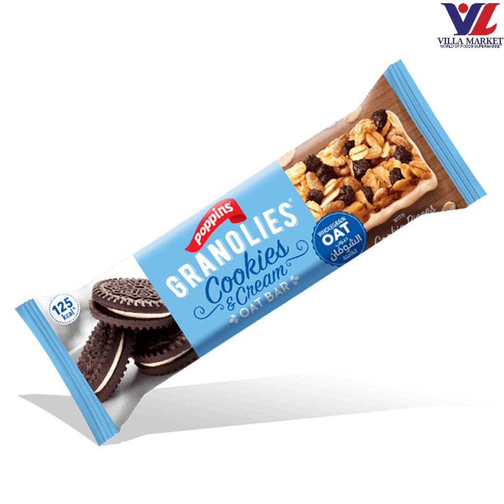 Poppins Granolies Oat Bar Cookies & Cream 30G