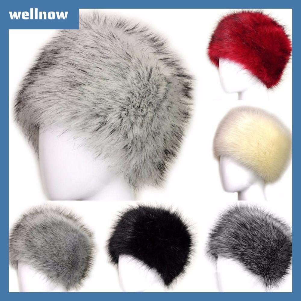 WELLNOW Faux Fur Snow Hat Ski Women Outdoor รัสเซีย Ushanka