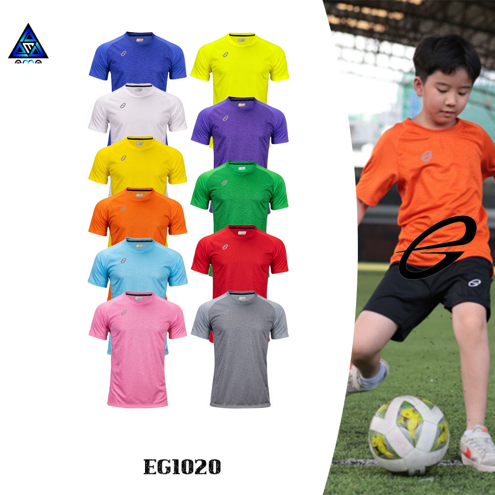 EGO Sport EG1020 เสื้อฟุตบอลคอกลมผ้าทอลายแขนสั้น แท้100%