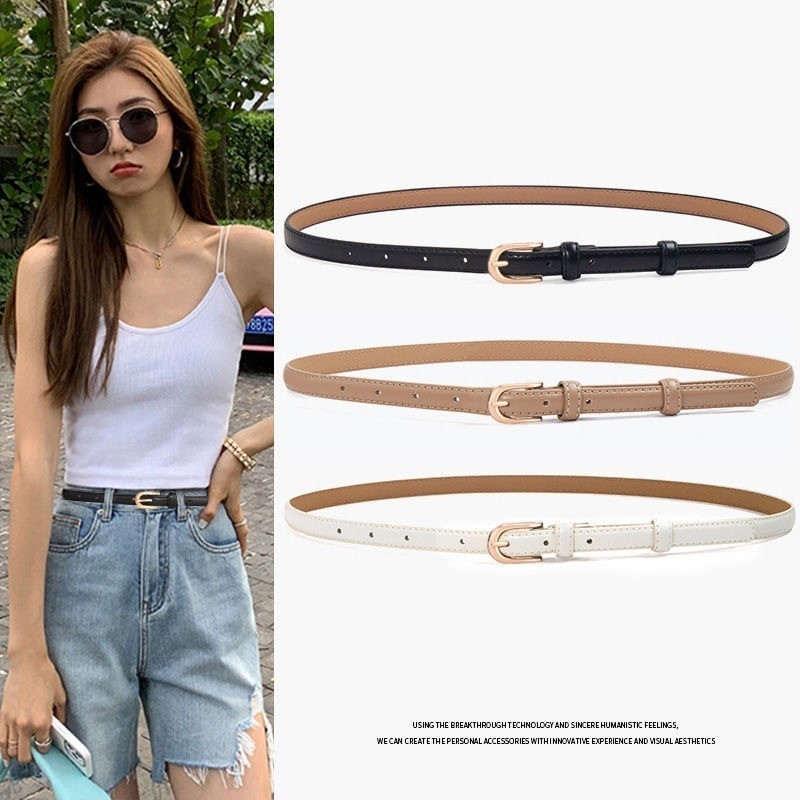 BLIVO ส่งเร็ว เข็มขัดผู้หญิง บาง อเนกประสงค์ หัวเข็มขัดแบบเข็ม ตกแต่ง ชุดเดรส เสื้อสเวตเตอร์