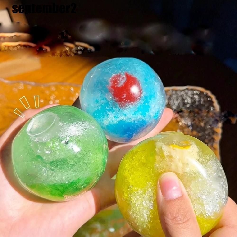 SPEPEMBER Crispy Skin Ball, Fruit Smoothie Fruit Slush Squishy Toy, Vent Toy Coconut Oil Filled Stra