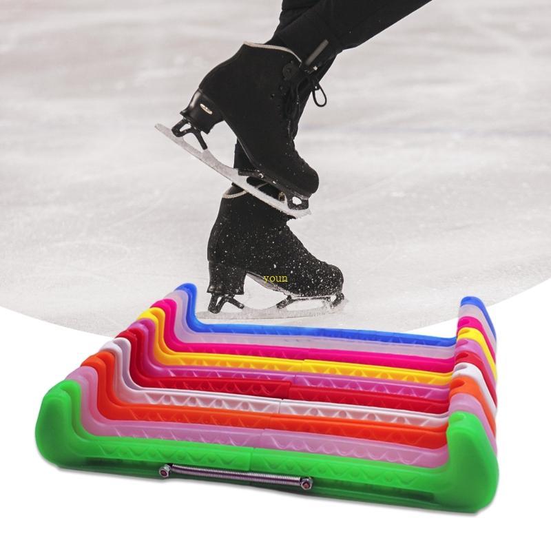 Youn Ice Skate Guard Ice Skating Protector Ice Skate Blade Cover Hockey Skate Blade Guards พร้อมสปริ