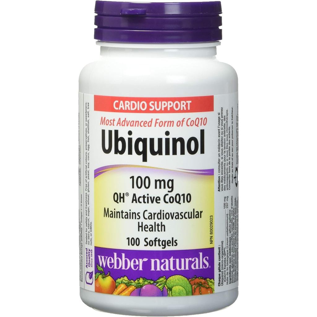 Webber Naturals Ubiquinol (100 Mg/ 100 Softgels ), 100 Count