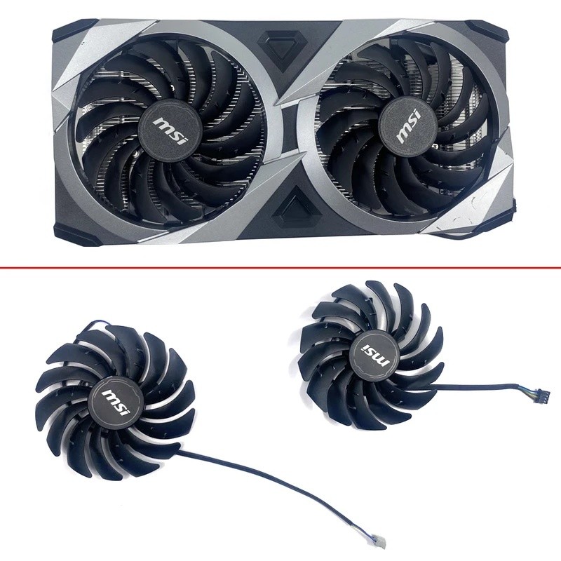 * พัดลมระบายความร้อนสําหรับ MSI Radeon RX 6700 XT Mech 2X RX6600 XT RTX3060 3080 3070 VENTUS 95 มม.4