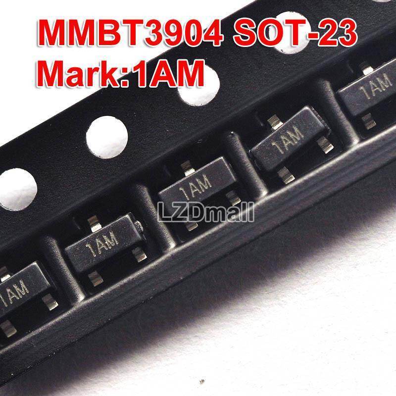 100pcs MMBT3904 1AM 2N3904 MMBT3904LT1G SOT23 3904 SMD SOT-23 SOT23-3 40V 200mA NPN ทรานซิสเตอร์