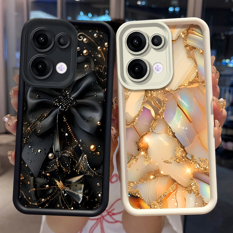 เคสโทรศัพท์สําหรับ OPPO Reno13 CPH2689 Reno 13 Pro 5G CPH2697 ความงามหรูหราชายหญิงซิลิโคนเคลือบป้องก