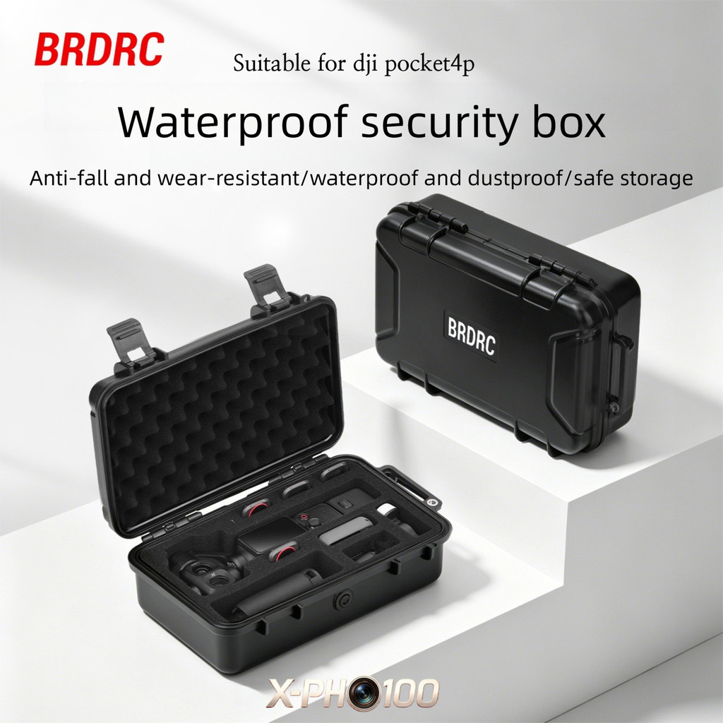 เปลือกแข็งความปลอดภัยกระเป๋าถือสําหรับ DJI Osmo Pocket 4P แบบพกพาป้องกันการระเบิดกล่องเก็บกล้อง Gimbal อุปกรณ์เสริม