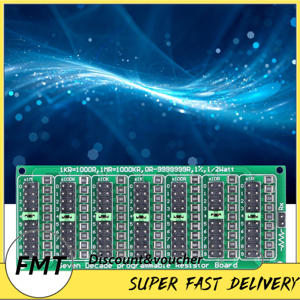 Freemarket Freemarket Programmable Resistor Board 1R to 9999999R 8 ส่วน 0.1R ต่ำราคาความแม่นยำส่วนปร