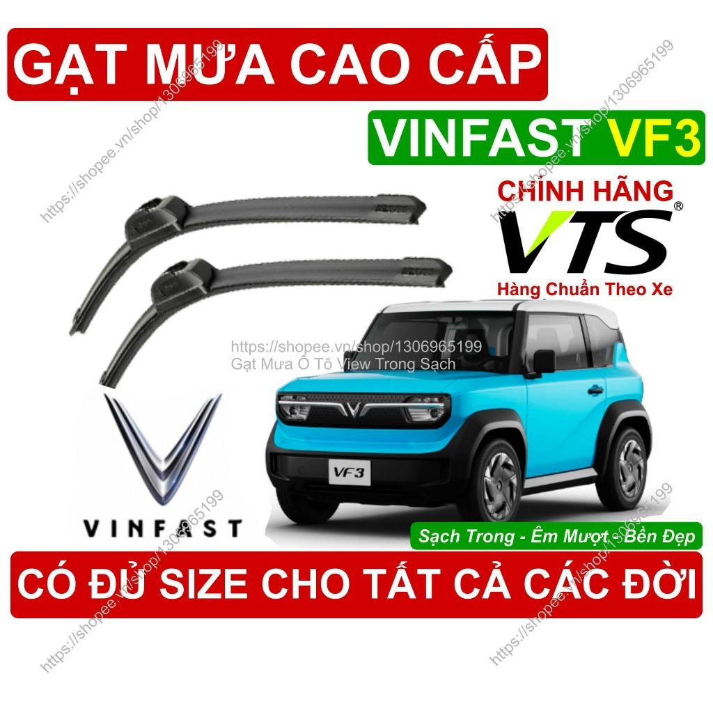 Vinfast VF3 ที่ปัดน้ําฝน, ที่ปัดน้ําฝน Vinfast VF3 คู่, ทุกขนาดสําหรับรุ่น Vinfast VF3