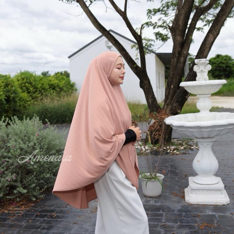 Flixy Grand ผ้าคลุมสวมสำเร็จ ขนาดใหญ่ XXL (ทรงนางฟ้า) ผ้ายืดร่องลายไม่ต้องรีด ปักโลโก้แบรนด์ ใส่สบาย ไม่บาง
