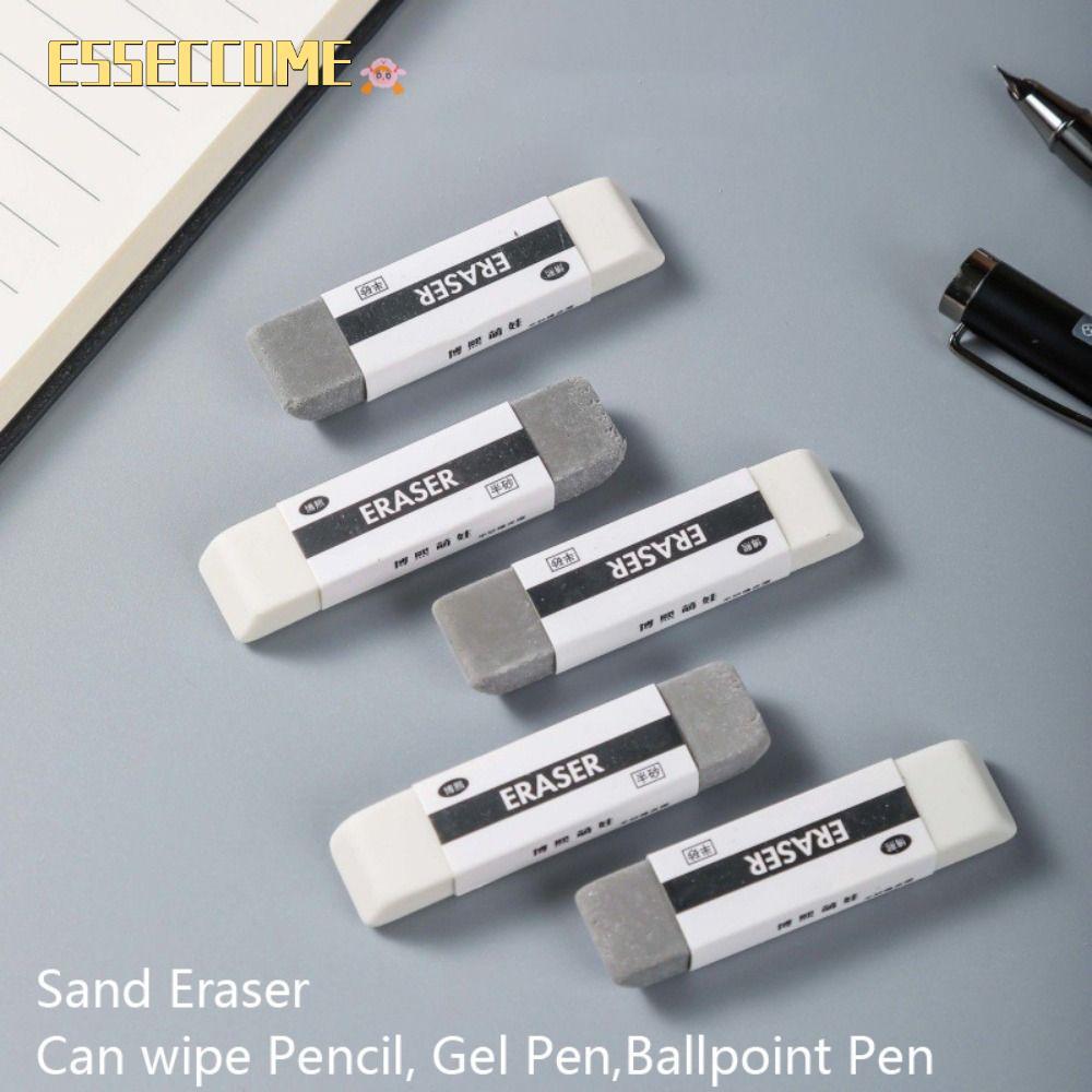 ESSECCOME 1PCS Frosted Eraser, Dual-use Traceless Sand Eraser, Multi-functional นักเรียนของขวัญ Matt