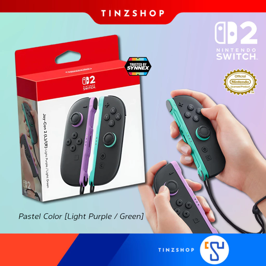 [ส่งด่วน] Nintendo Switch 2 Joy Con Pastel / Joy-Con 2 Light Purple / Light Green จอยคอน ของแท้ ประกัน Synnex