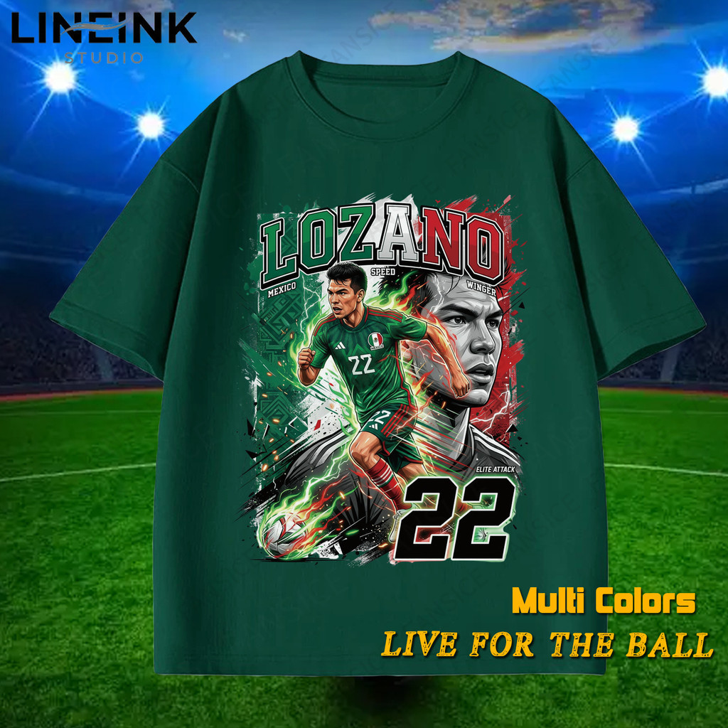 Collectible Tee Lozano ลายพิมพ์กราฟิกสไตล์วาดด้วยมือผ้าคุณภาพพรีเมียมเสื้อท็อปลำลองสบายตัวเสื้อยืด