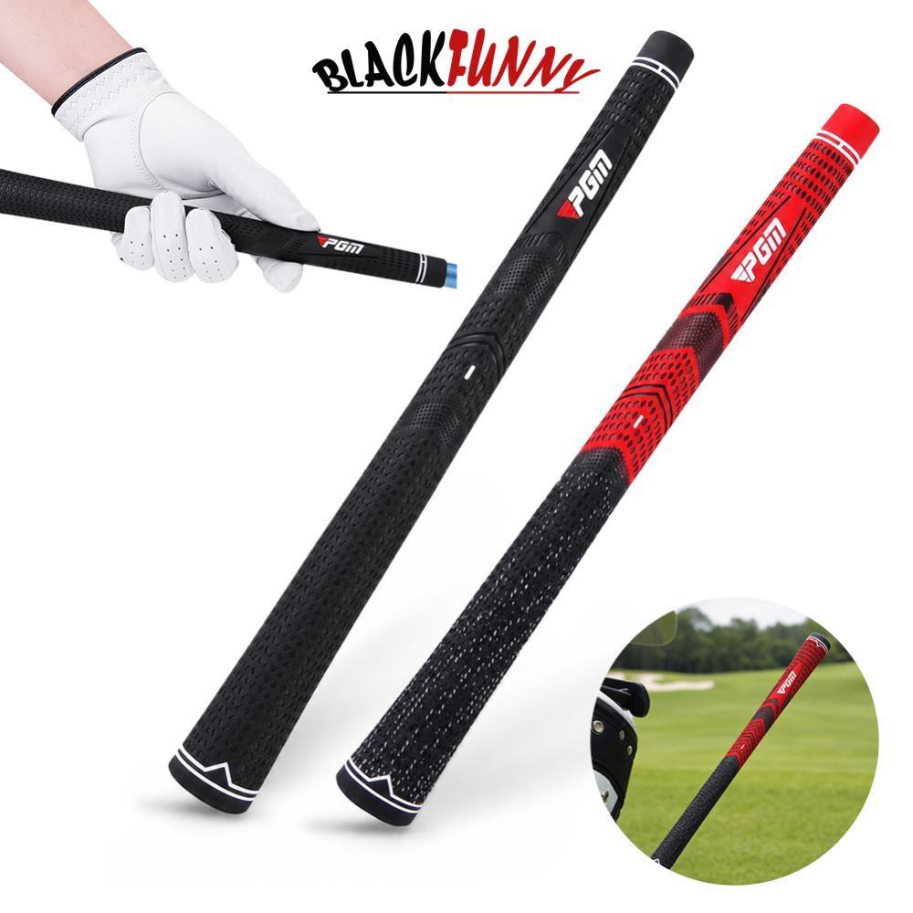 BLACKFUNNY 1PC Universal Golf Club Handle ด้ายฝ้ายครึ่งยาง Anti-Slip Shock-Resistant เปลี่ยน Handle 