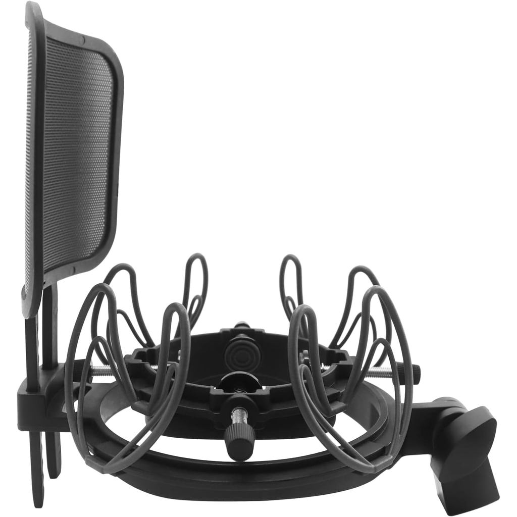ไมโครโฟนShock Mountกรอง Pop Universal Shockสําหรับไมโครโฟนขนาดที่ 21-62 มม.Anti-Vibration MICผู้ถือค
