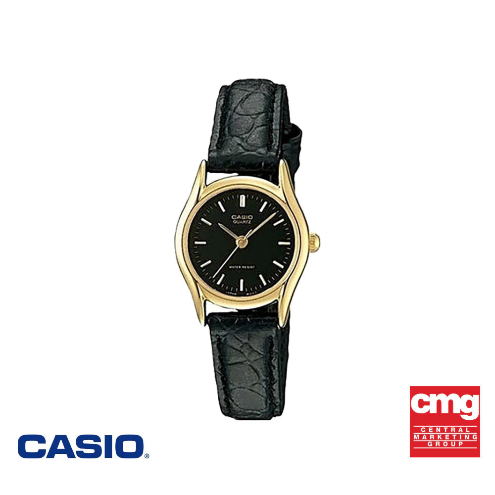 CASIO นาฬิกาข้อมือ CASIO รุ่น LTP-1094Q-1ARDF สายหนัง สีดำ