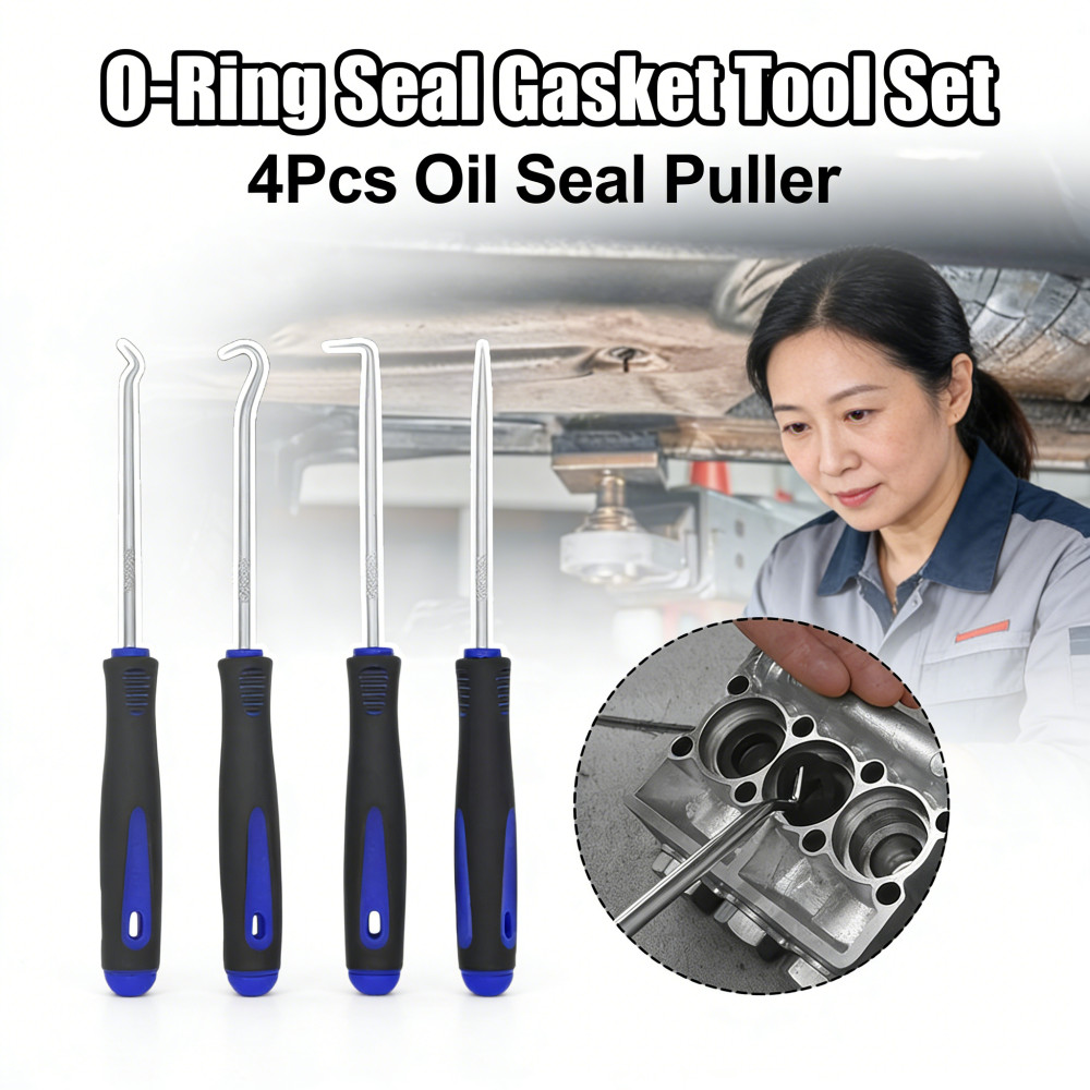 O-Ring Seal ปะเก็นรถ Pick 4 ชิ้นไขควงชุด Hook เครื่องมือ Puller Retrievin ฟิวส์ถอดขนาดเล็ก