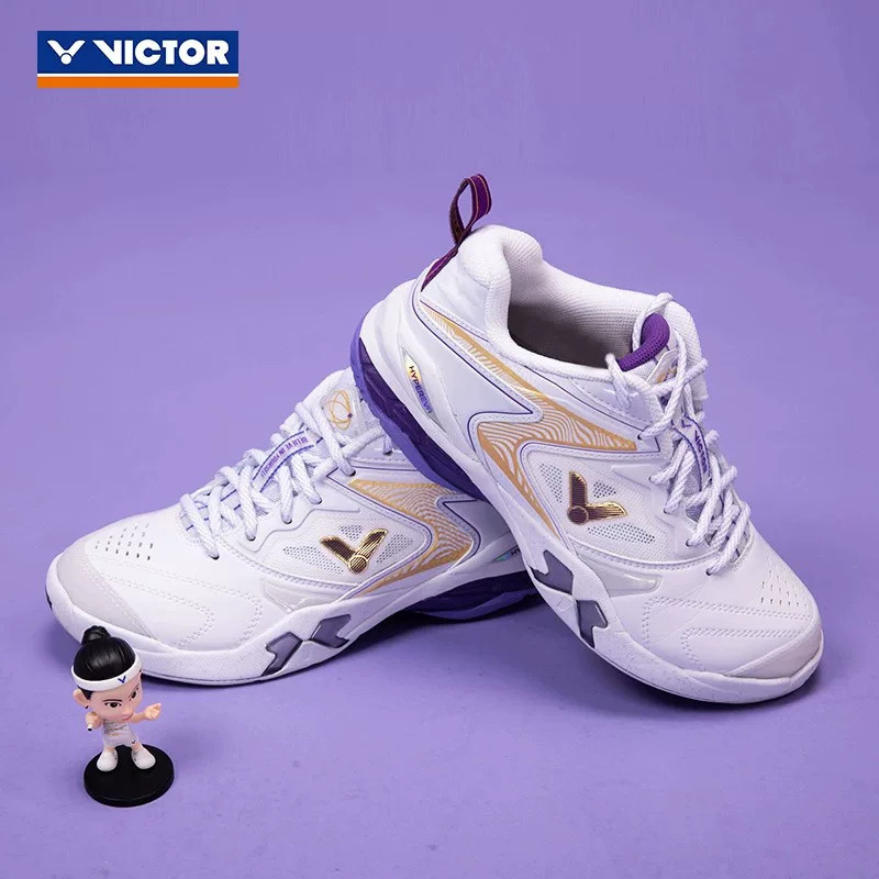 รองเท้าแบดมินตันVICTOR P9200TTY รุ่น2 สีขาว รุ่นไต้จื่ออิง มืออาชีพ กันลื่น ดูดซับแรงกระแทก ชาย‑หญิง
