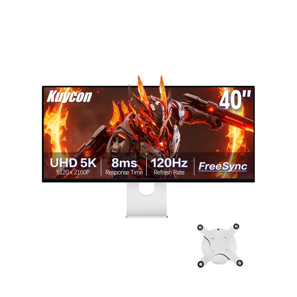 5K 120Hz Ultra-Wide Professional Monitor Kuycon P40K 40 นิ้วอลูมิเนียมพร้อมขายึดความแม่นยําสูง IPS T