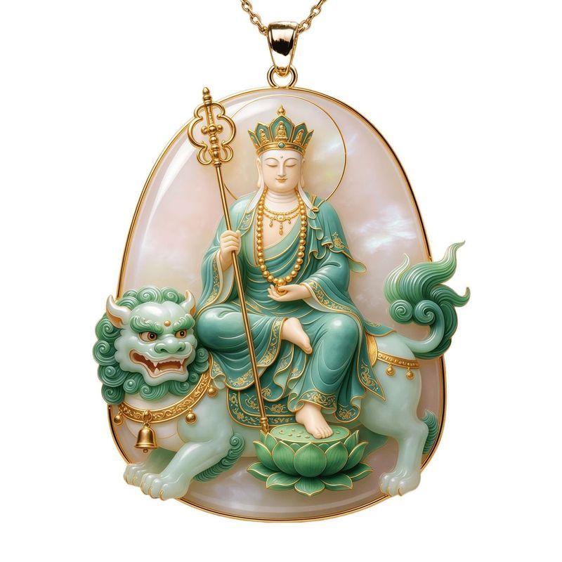 Jizo Great Wish Amulet สร้อยคอจี้โลหะ Blessing Guardian Fuze ความรู้สึกการออกแบบยาวให้เพื่อนครอบครัว