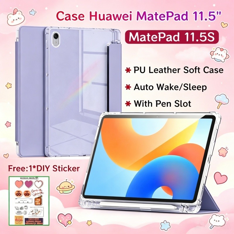 เคสสําหรับ Huawei MatePad 11.5 นิ้ว Flip Soft Casing สําหรับ HUAWEI MatePad 11.5S Magnetic Tablet Co