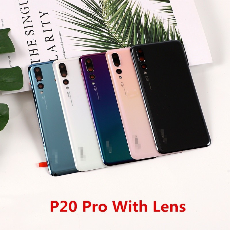 P20Pro ฝาครอบแบตเตอรี่สําหรับ Huawei P20 Pro กระจกซ่อมฝาหลังประตูโทรศัพท์ด้านหลังกรณี