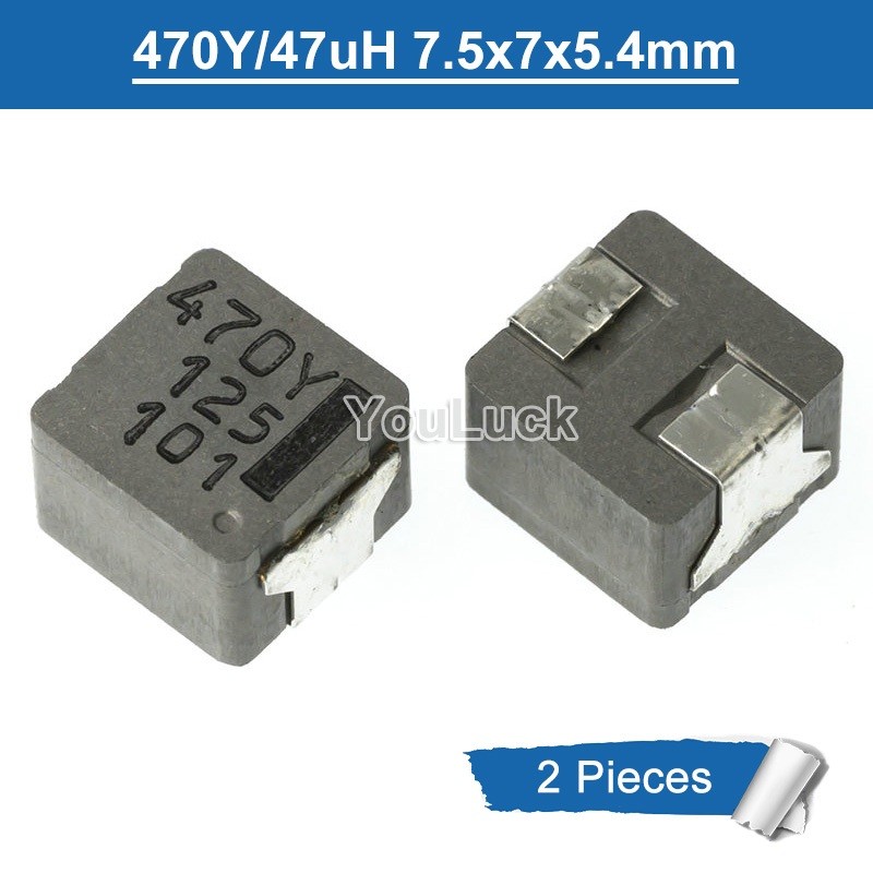 2pcs SMD Power Inductor 470Y 47uH ±20% 4.1A Choke Coil ETQP5M470YFM 7.57.05.4 มม.