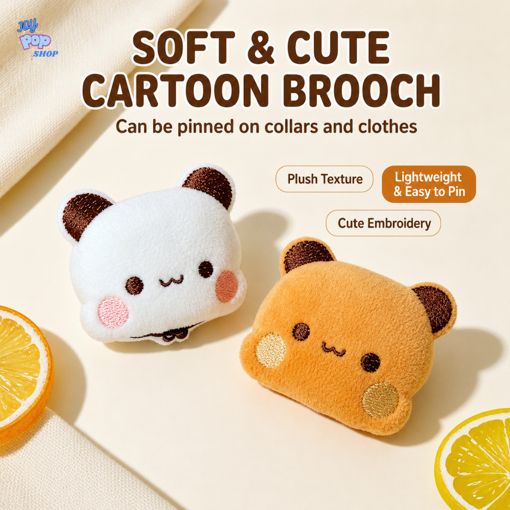 Bubu Dudu ตุ๊กตาเข็มกลัด Pin อุปกรณ์เสื้อผ้ากระเป๋าน่ารัก Pin Bubu Dudu Head Soft Plush ตัวอักษรตุ๊ก