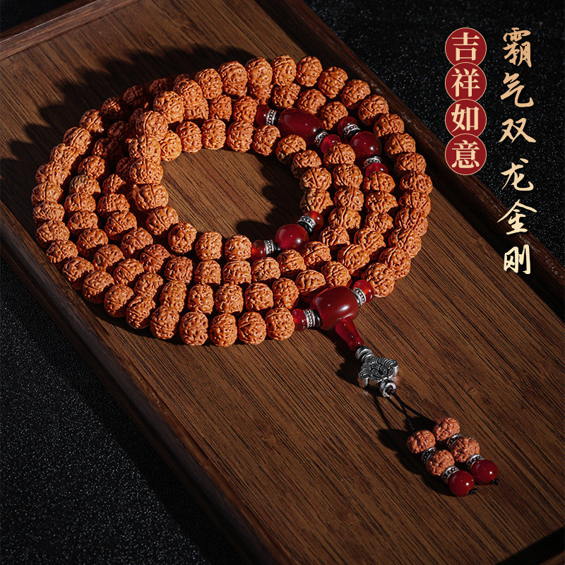 Little King Kong Bodhi สร้อยข้อมือ 108 ชิ้นมือถือผู้ชายผู้หญิง Wenwan สร้อยข้อมือพุทธลูกปัดสร้อยคอ L