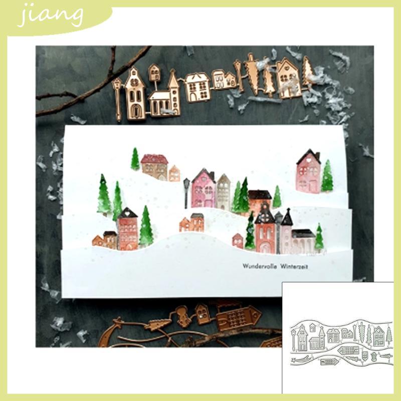 JN House ตัดโลหะตายลายฉลุ DIY Scrapbooking อัลบั้มกระดาษการ์ดแม่แบบแม่พิมพ์ลายนูนตกแต่ง