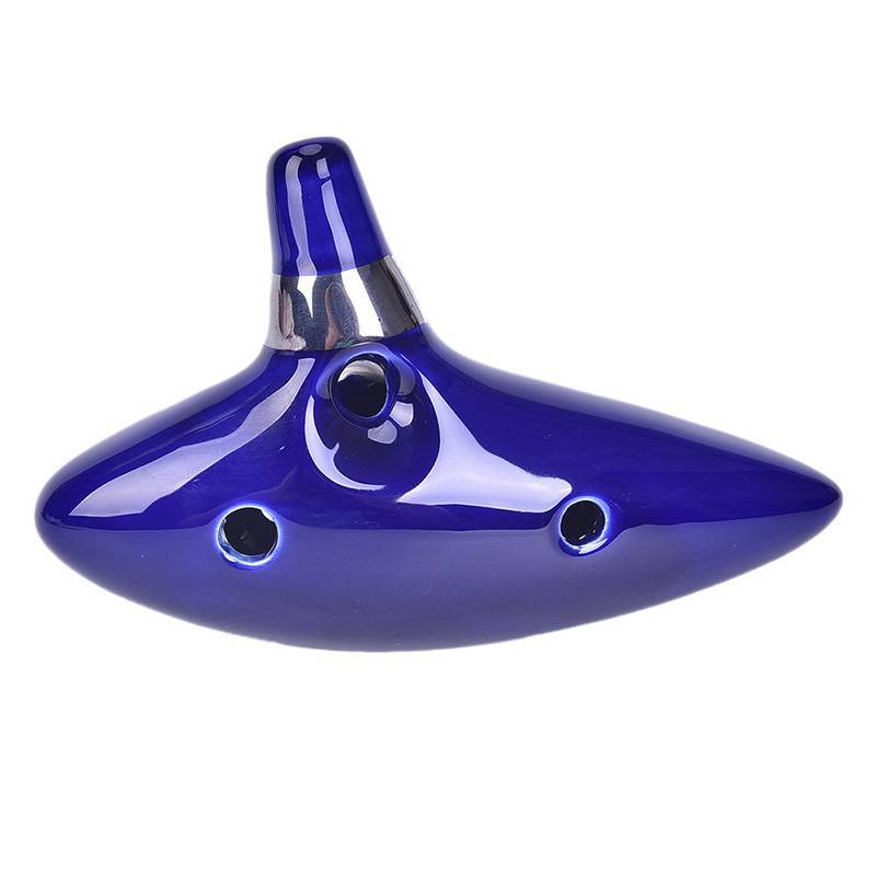 Tswk 12 หลุม Ocarina เซรามิค Alto C ของ Ocarina ขลุ่ย Blue Ocarina เครื่องดนตรี
 เจลลี่