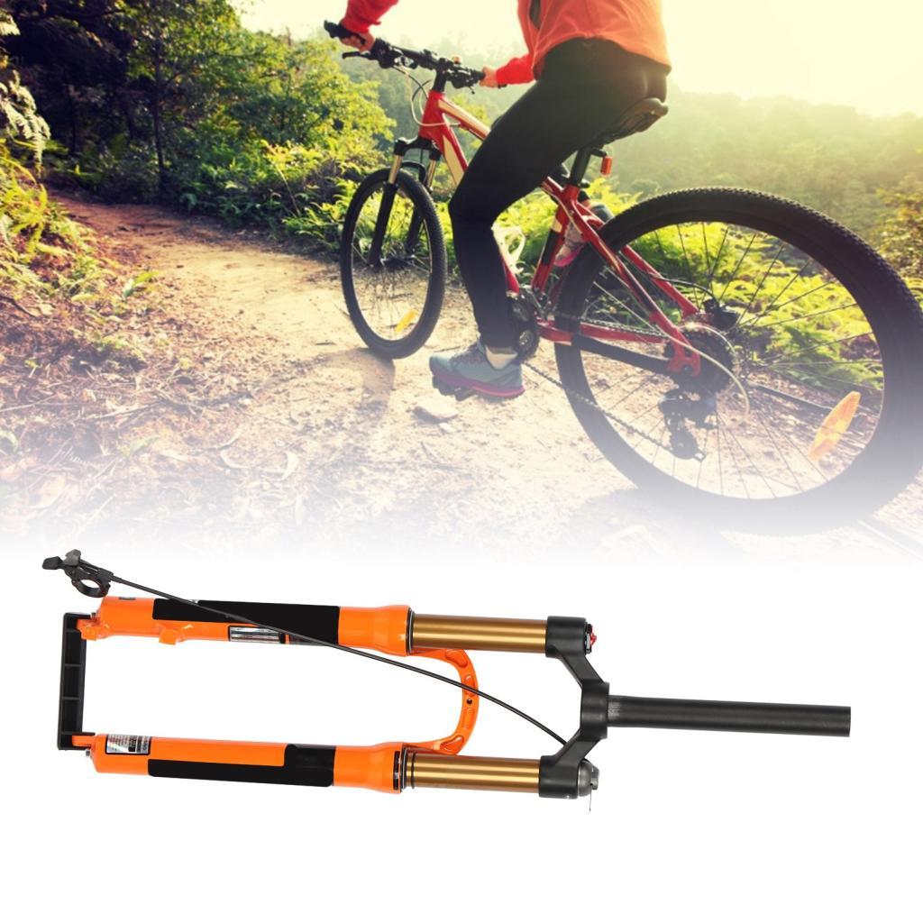 Domary Bike Front Fork Mountain Suspension 120mm Travel Single Air Chamber พร้อมควบคุม Lockout และปร