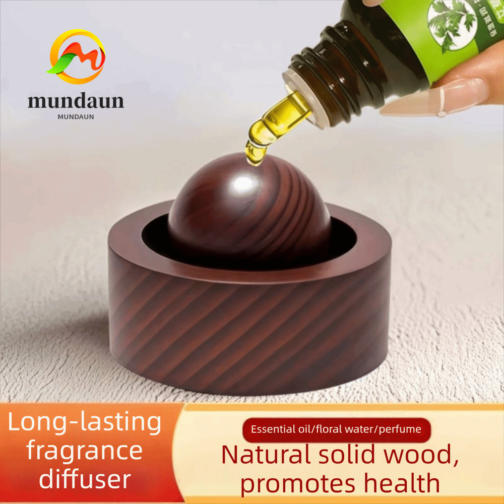 MUNDAUN ไม้หอม, ไม้ขยายน้ํามันหอมระเหย Diffuser, ในครัวเรือนยาวนานทรงกลม Aromatherapy Inhaler บ้านเครื่องประดับห้องนอน
