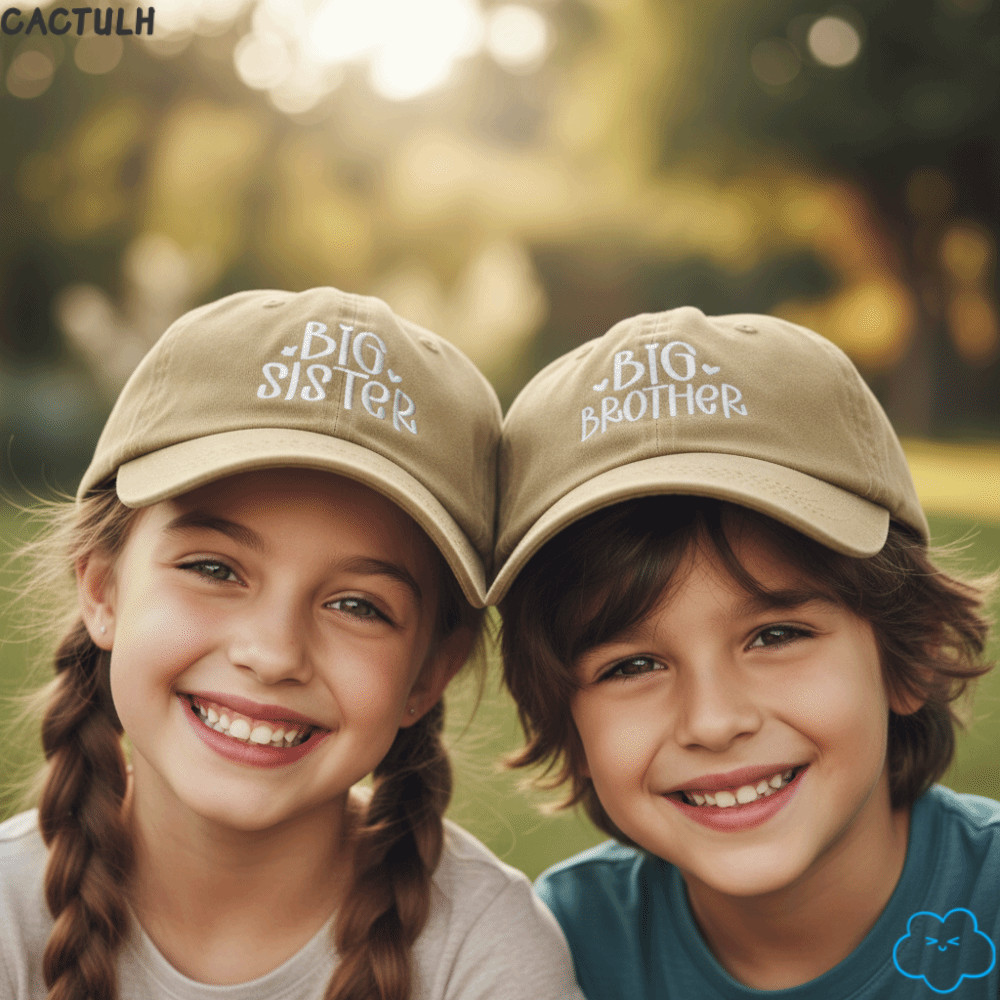 CACTULH Big Big Sister Caps, ปรับ Vintage Siblings เบสบอลหมวก, แฟชั่น Breathable ล้างผ้าฝ้ายกลางแจ้ง
