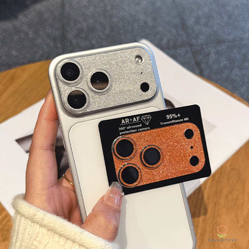สำหรับ IP 17 Pro Max 17 Pro ฟิล์มกันรอยเลนส์กล้องแบบมีประกาย AR ฟิล์มป้องกันแสงสะท้อน ฟิล์มครอบเลนส์ ชิ้นเดียว -CY