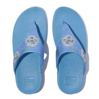 FITFLOP LULU X PHANNAPAST PANSY PARADISO รองเท้าแตะแบบหูหนีบผู้หญิง รุ่น Y1B-D42 สี BLUE