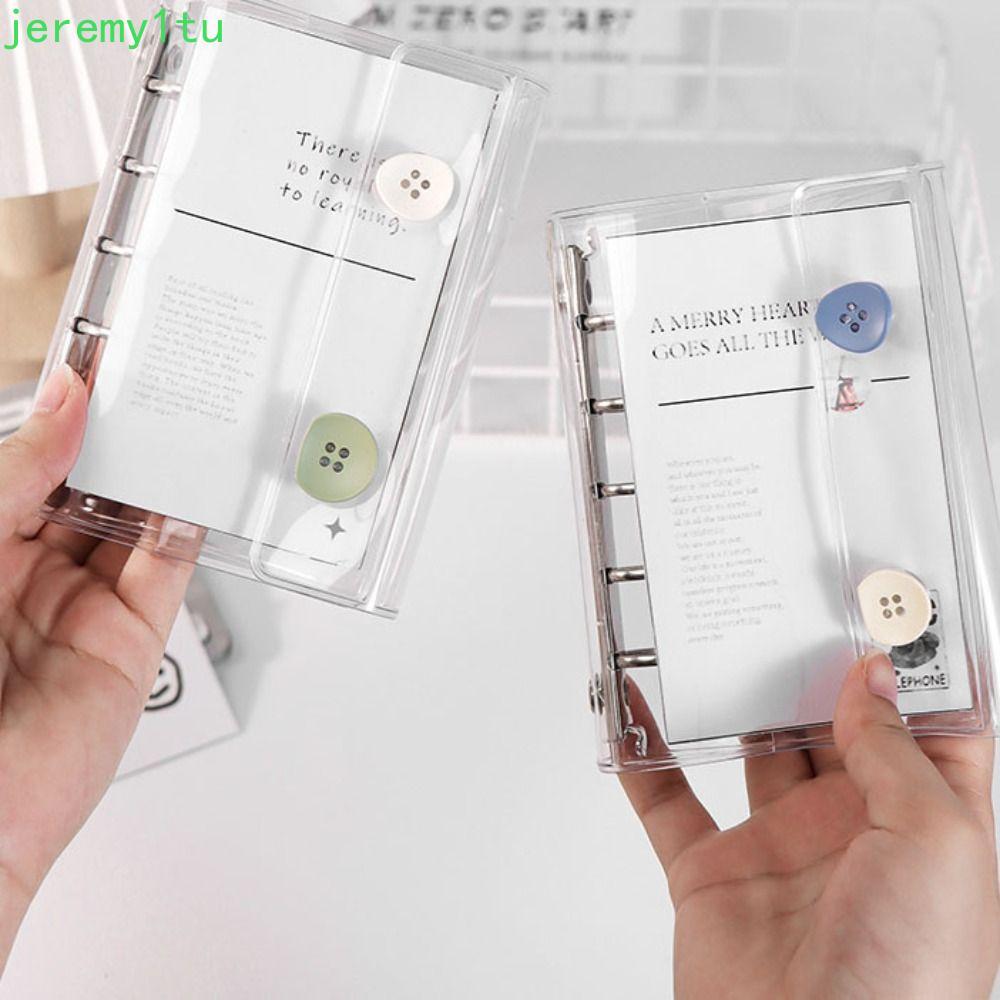 JEREMY M5 Binder, 5 หลุม double-buckle โน้ตบุ๊คแบบหลวม, แฟชั่นหลายสี PVC Mini Binder ของขวัญ